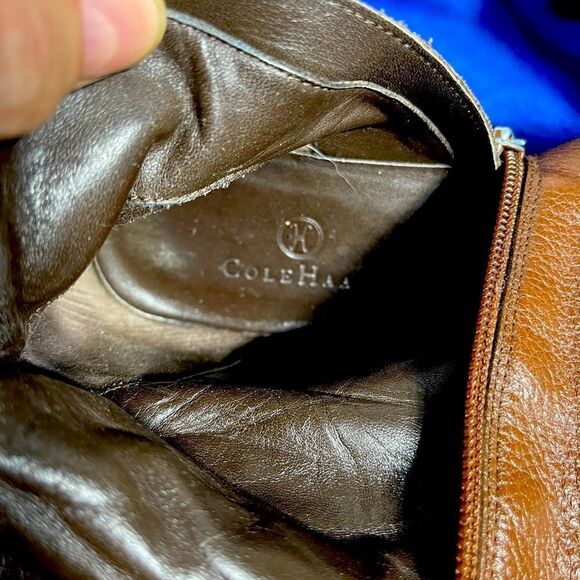 Cole Haan- Nikeair- Vintage Brown Leather Boots- Knee High - Picture 7 of 11